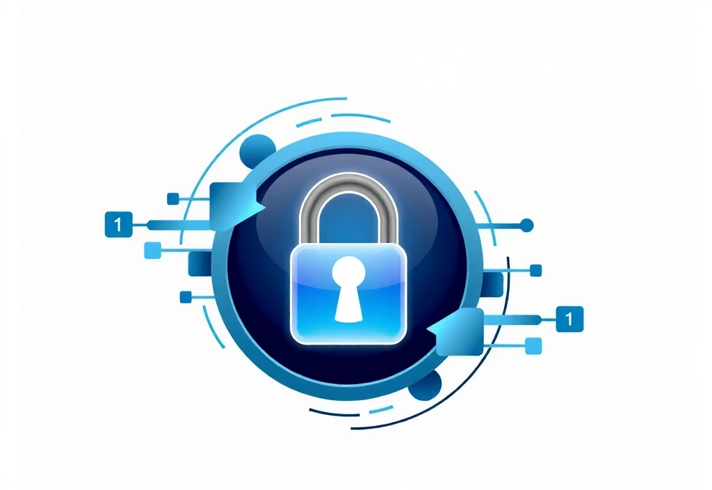 A secure digital lock icon symbolizing data protection and privacy