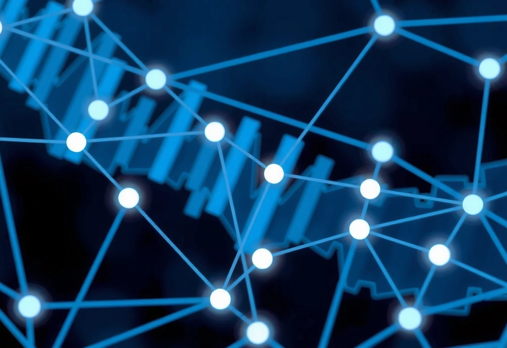 Abstract representation of data points and connections, illustrating data collection